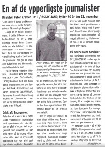 En af de ypperligste journalister, Peter Kramer